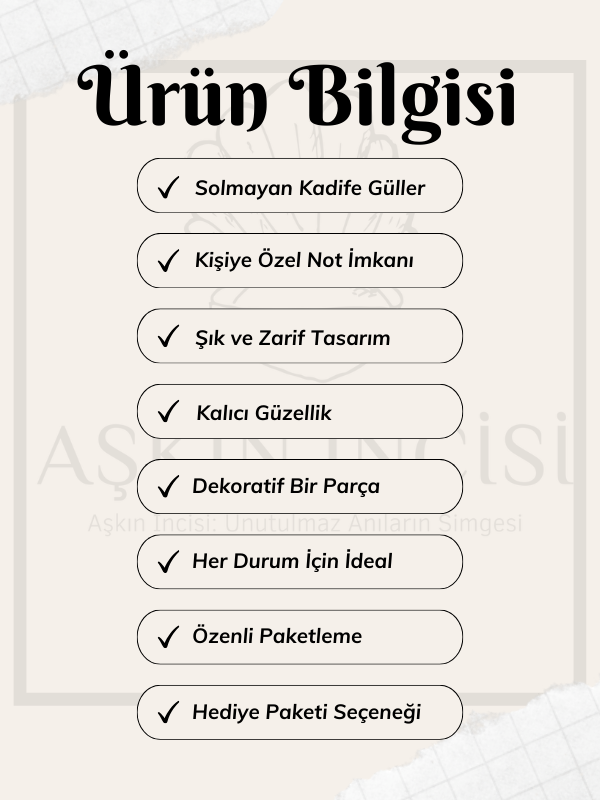Sevgiliye Özel Hediyelik Gül Kutusu – Çizgili Pembe Yapay Gül