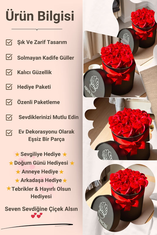 Sevdiklerinize Özel Hediyelik Gül Kutusu – Kırmızı Kokulu Gül