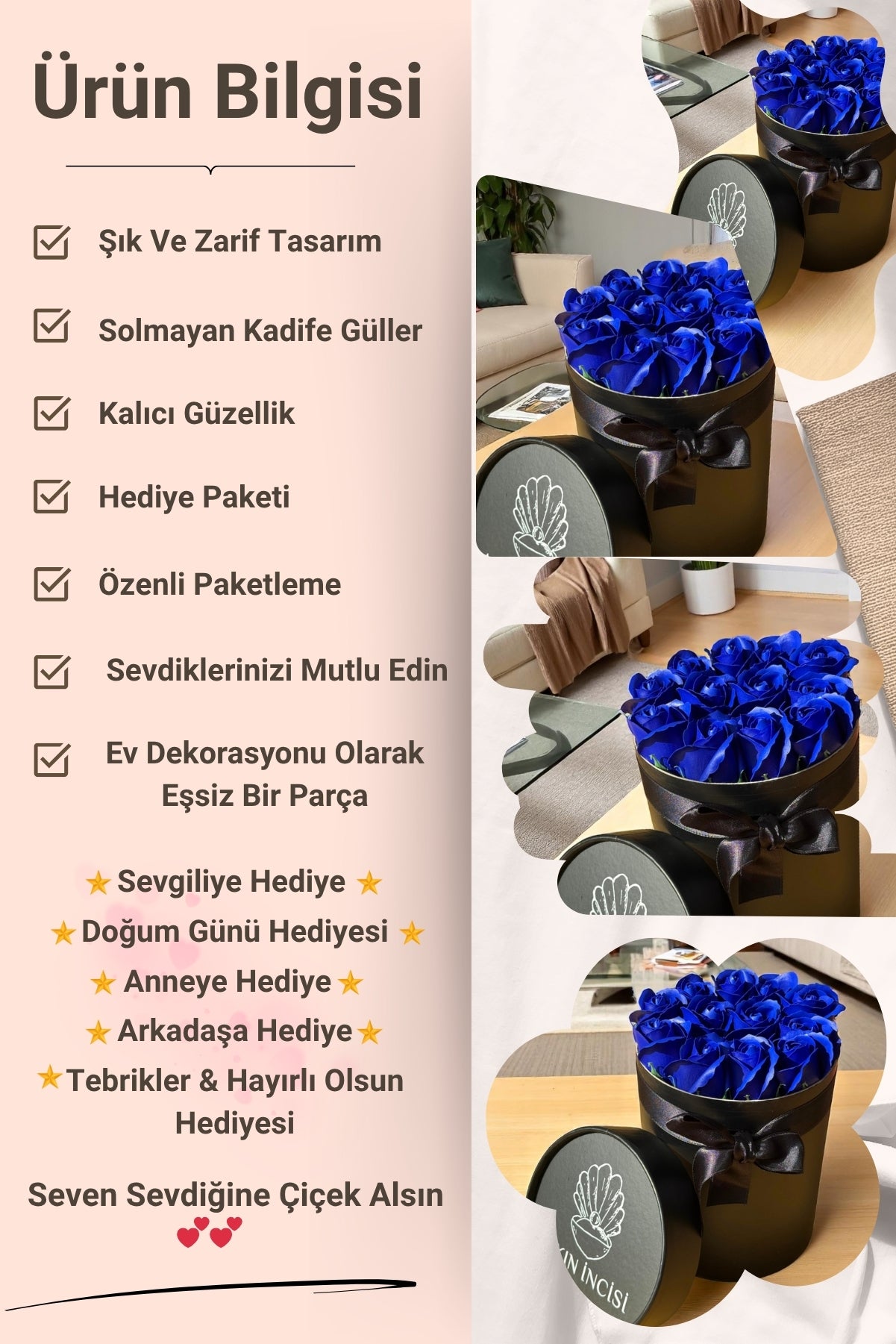 Sevdiklerinize Özel Hediyelik Gül Kutusu – Mavi Kokulu Gül