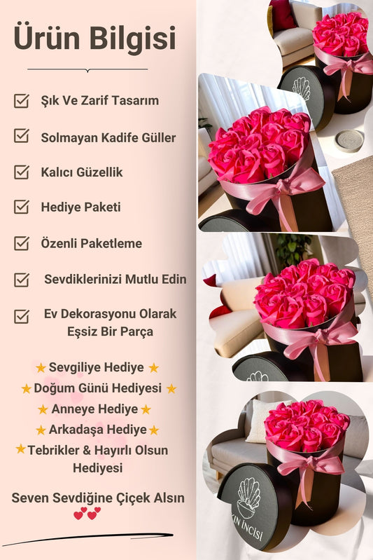 Sevdiklerinize Özel Hediyelik Gül Kutusu – Pembe Kokulu Gül