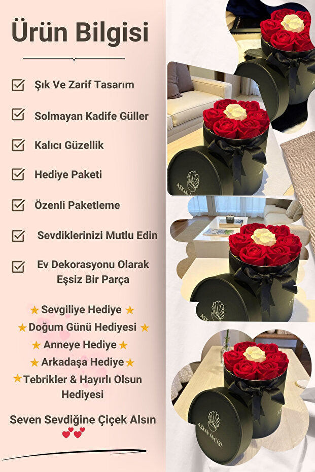 Solmayan Hediyelik Gül Kutusu